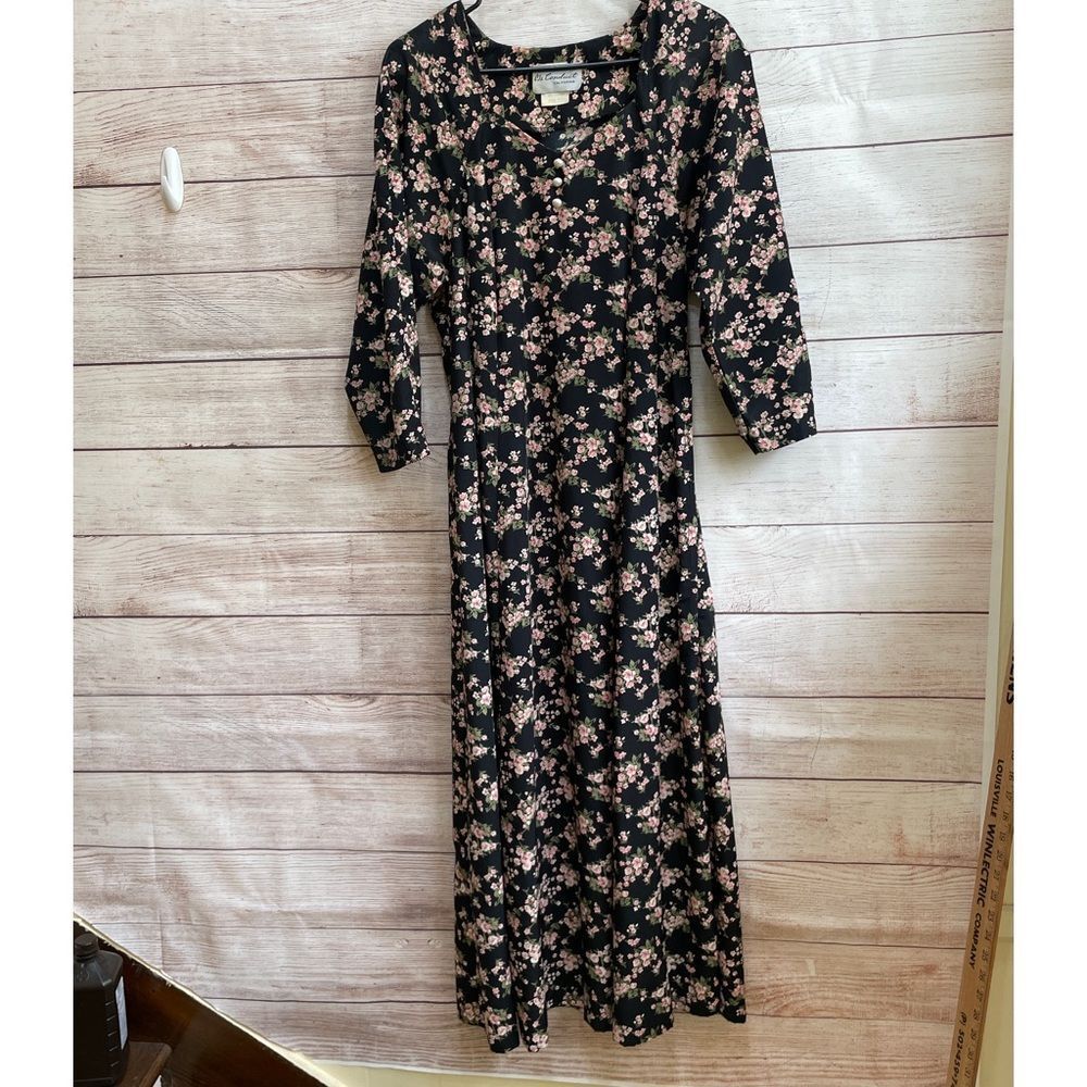 VINTAGE MS CONDUCT CALIFORNIA FLORAL PRAIRIE MAXI DRESS
